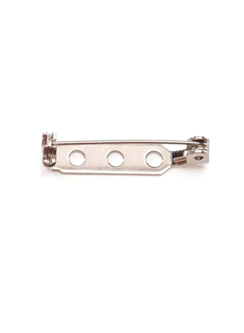 Safety Catch Pin Backs Silver 1 inch - Image 1