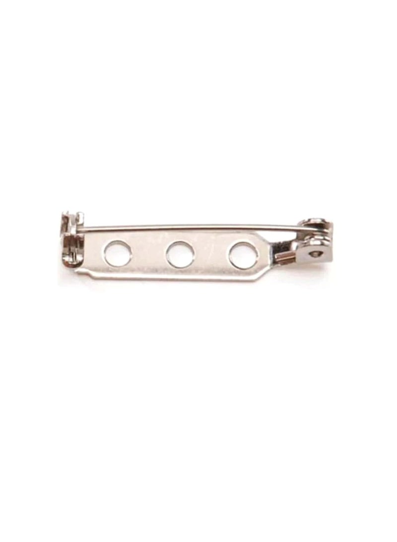 Safety Catch Pin Backs Silver 1 inch - Image 2