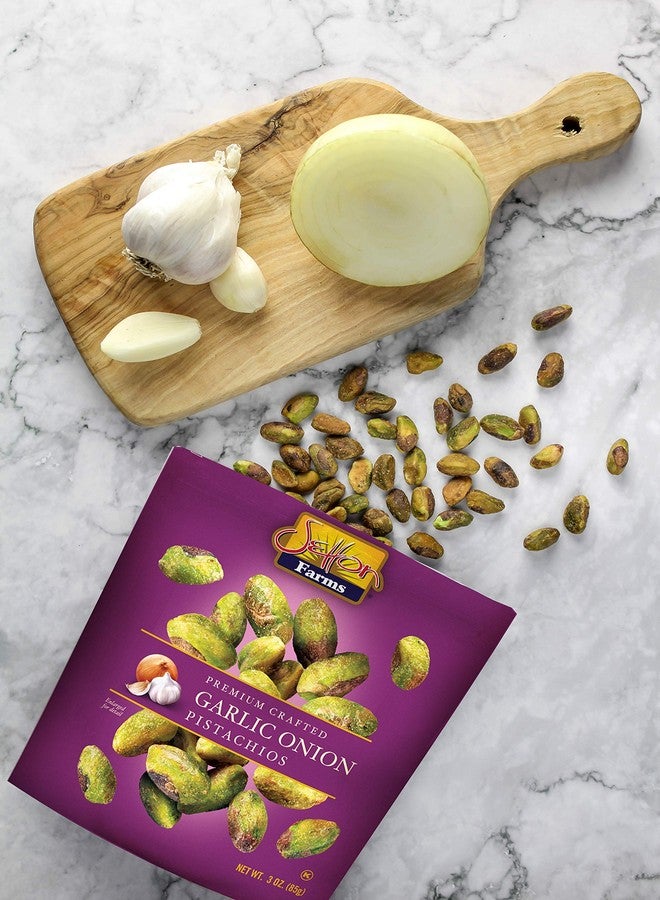 Setton Farms Naturally Seasoned Pistachio Kernels, Garlic Onion, No Shell Pistachios, Certified Non-GMO, Gluten Free, Vegan and Kosher, 5 oz Resealable Pouch - Image 3