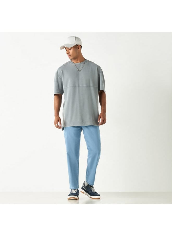 Lee Cooper Lee Cooper Solid Relaxed Fit Pants with Pockets  - Image 2