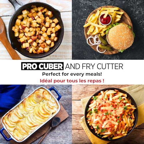 Starfrit Pro Fry Cutter & Cuber - 3-in-1 - Homemade French Fries, Slices and Diced Cubes Potato & Vegetable - Image 5