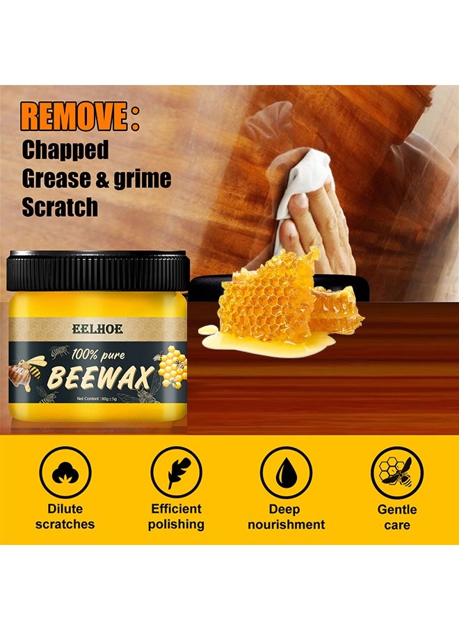 EELHOE Wood Seasoning Beewax Natural Beewax Traditional Wood Wax Multipurpose Beeswax Furniture Polish For Wood Cleaner And Polish Furniture Care  - Image 2