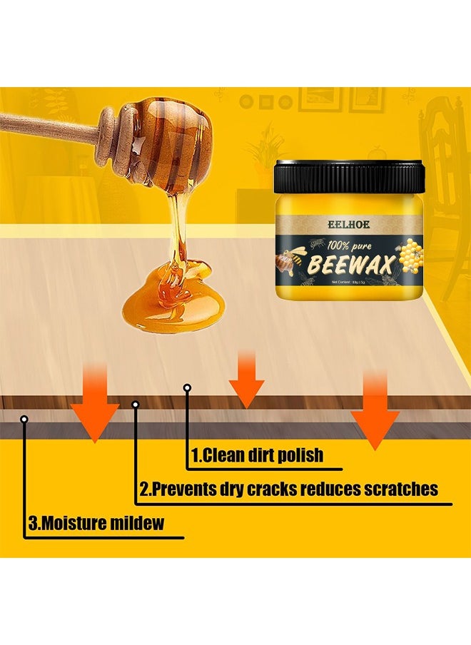EELHOE Wood Seasoning Beewax Natural Beewax Traditional Wood Wax Multipurpose Beeswax Furniture Polish For Wood Cleaner And Polish Furniture Care  - Image 4