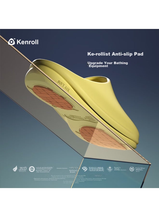 Kenroll Uni Home Bathroom Non-slip Slippers, Comfortable Wrap Lightweight Sandals, Mustard Yellow, Size 35-36 - Image 2