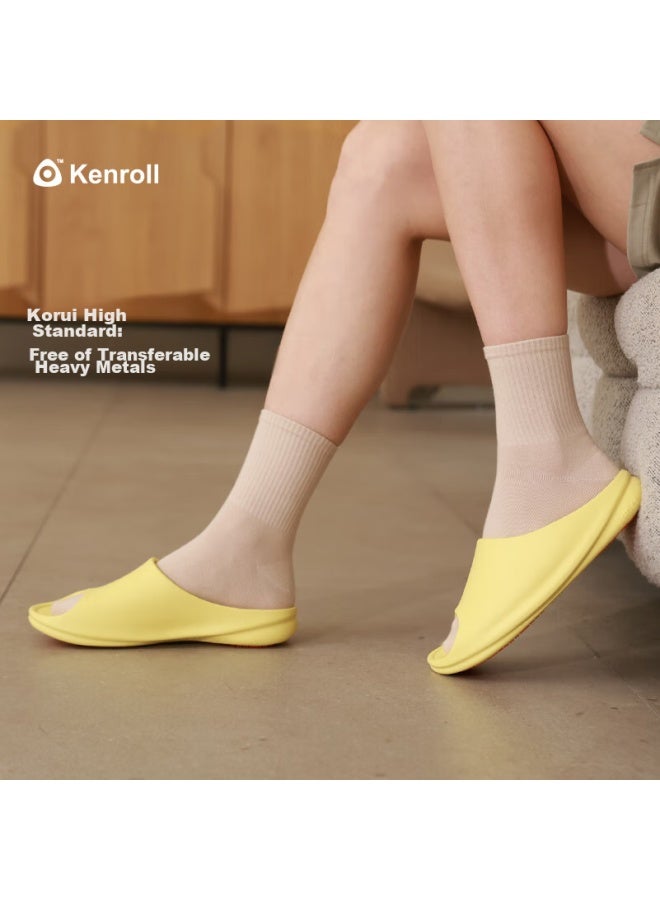 Kenroll Uni Home Bathroom Non-slip Slippers, Comfortable Wrap Lightweight Sandals, Mustard Yellow, Size 35-36 - Image 4
