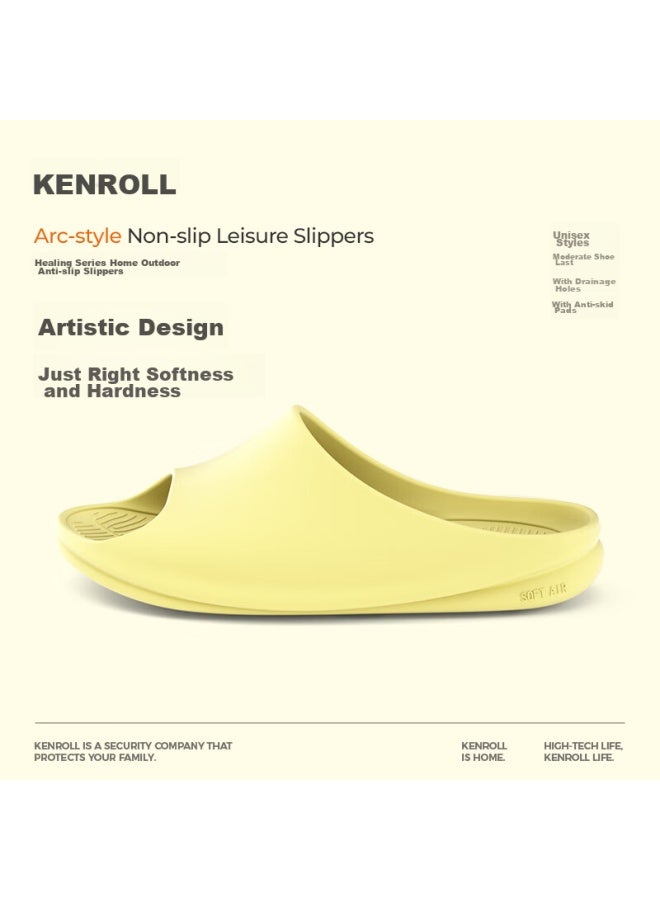 Kenroll Uni Home Bathroom Non-slip Slippers, Comfortable Wrap Lightweight Sandals, Mustard Yellow, Size 35-36 - Image 1