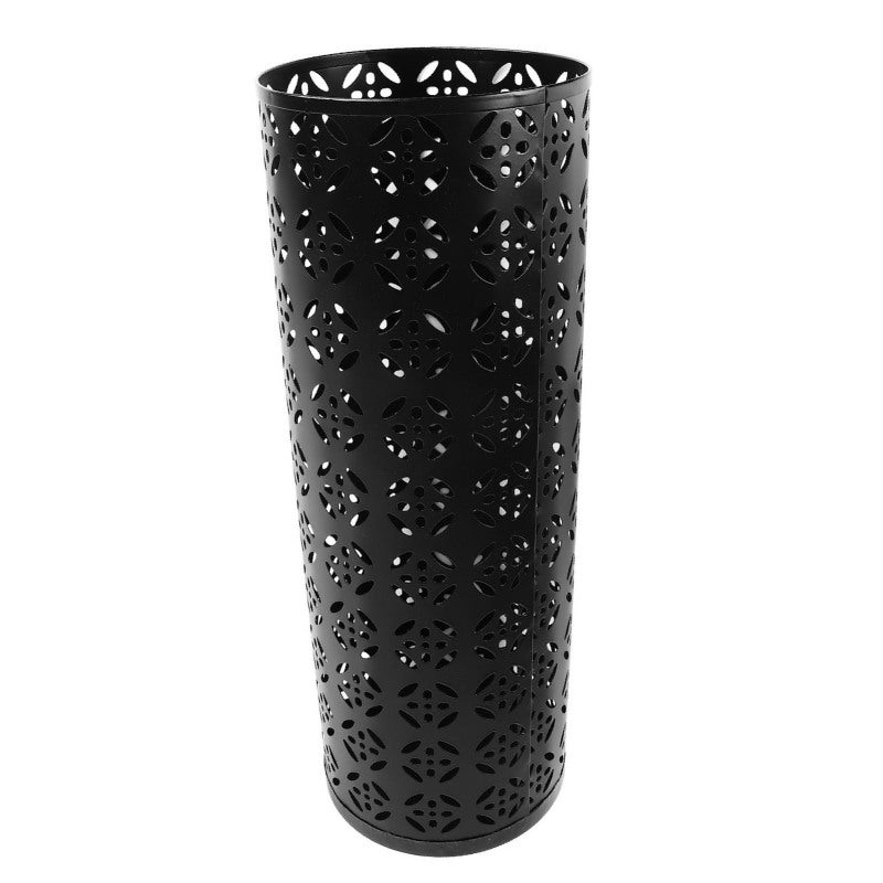 Umbrella Holder: Black Medium Size Compact Space-saving - Rust-proof Metal Hollow Copper Pattern Umbrella Stand for Home Entryway Office - Image 5