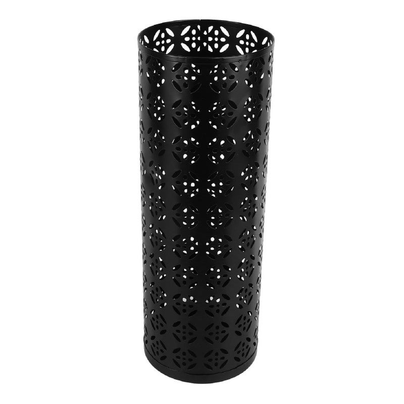 Umbrella Holder: Black Medium Size Compact Space-saving - Rust-proof Metal Hollow Copper Pattern Umbrella Stand for Home Entryway Office - Image 2