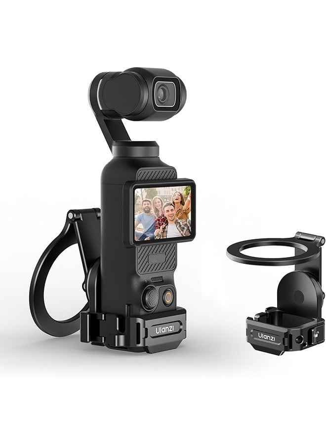 ULANZI PM01 Magnetic Mount Stand Compatible with DJI OSMO Pocket 3, Aluminium Expansion Camera Holder with Cold Shoe and 1/4'' Mount, 181/270/360° Adjustment Magnetic Adapter Pocket 3 Accessories - Image 1