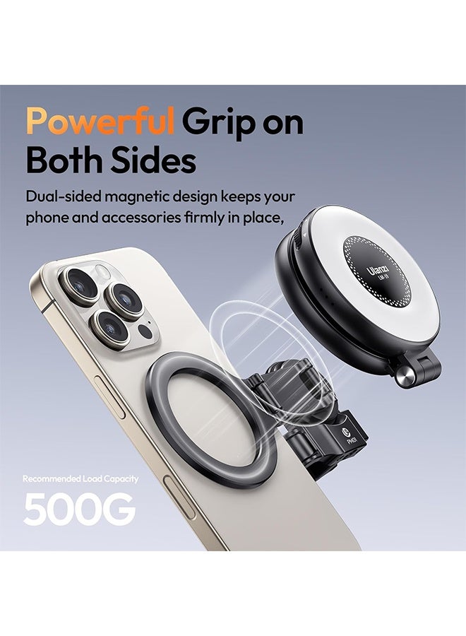 ULANZI PM01 Magnetic Mount Stand Compatible with DJI OSMO Pocket 3, Aluminium Expansion Camera Holder with Cold Shoe and 1/4'' Mount, 181/270/360° Adjustment Magnetic Adapter Pocket 3 Accessories - Image 5