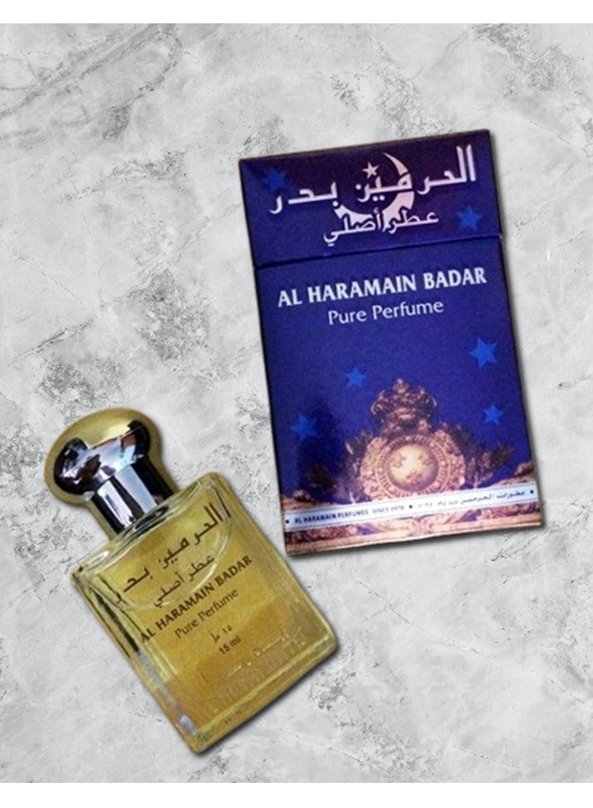 Al Haramain 2 Pcs Al Haramain Pure Perfume Badar 15ML Perfume Oil – Unisex - Image 3