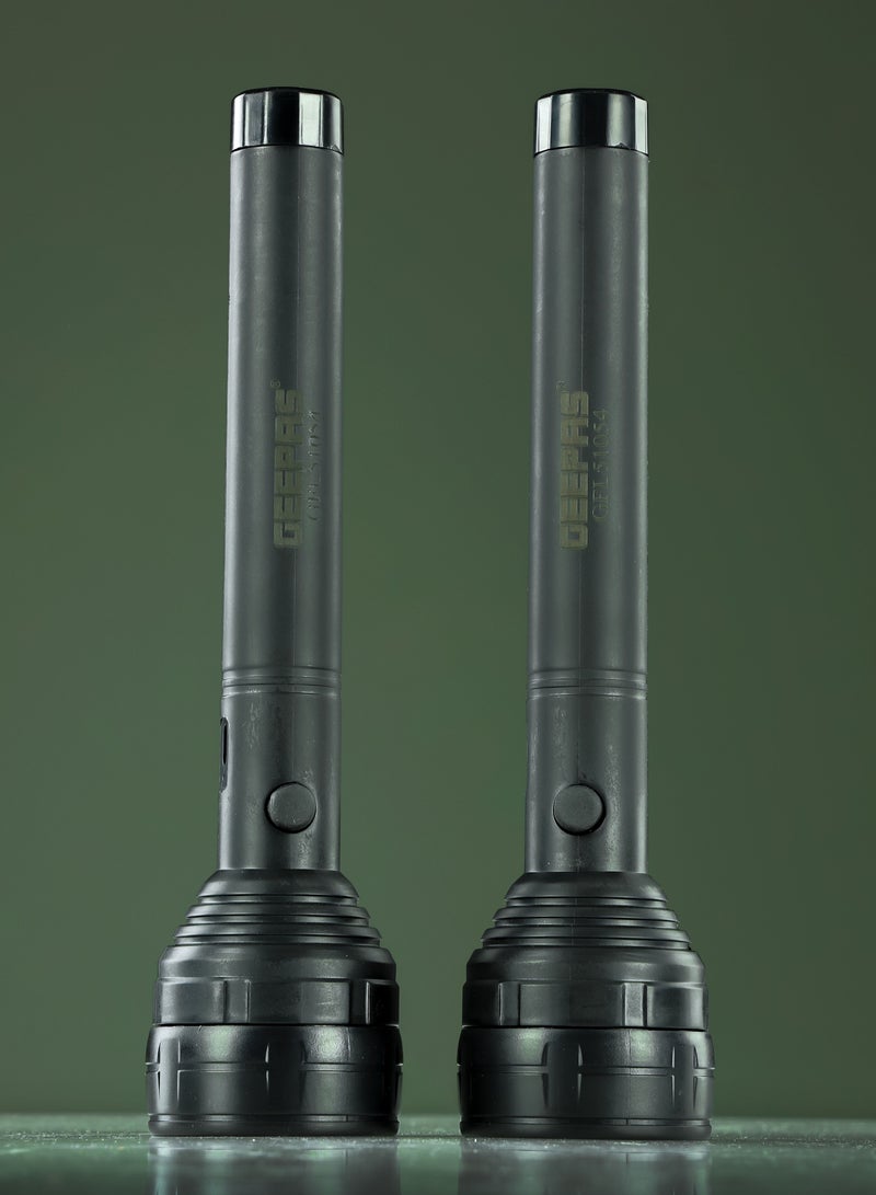 GEEPAS 2 Pcs LED Flashlight with USB Rechargeable, GFL51053 - Image 2