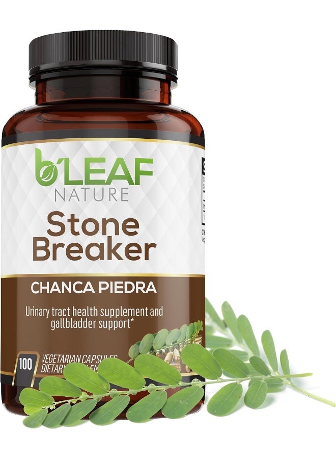 b'leaf NATURE Stone Breaker Chanca Piedra Extract 1000mg - Urinary Tract and Gallbladder Support - 100 Vegetarian Capsules by B’Leaf Nature - Image 1