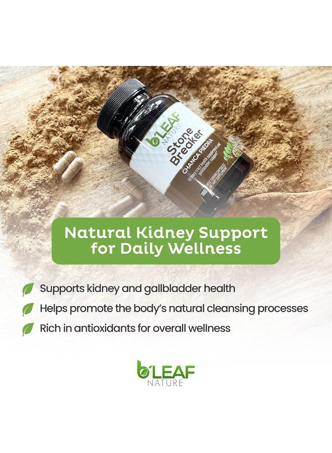 b'leaf NATURE Stone Breaker Chanca Piedra Extract 1000mg - Urinary Tract and Gallbladder Support - 100 Vegetarian Capsules by B’Leaf Nature - Image 4