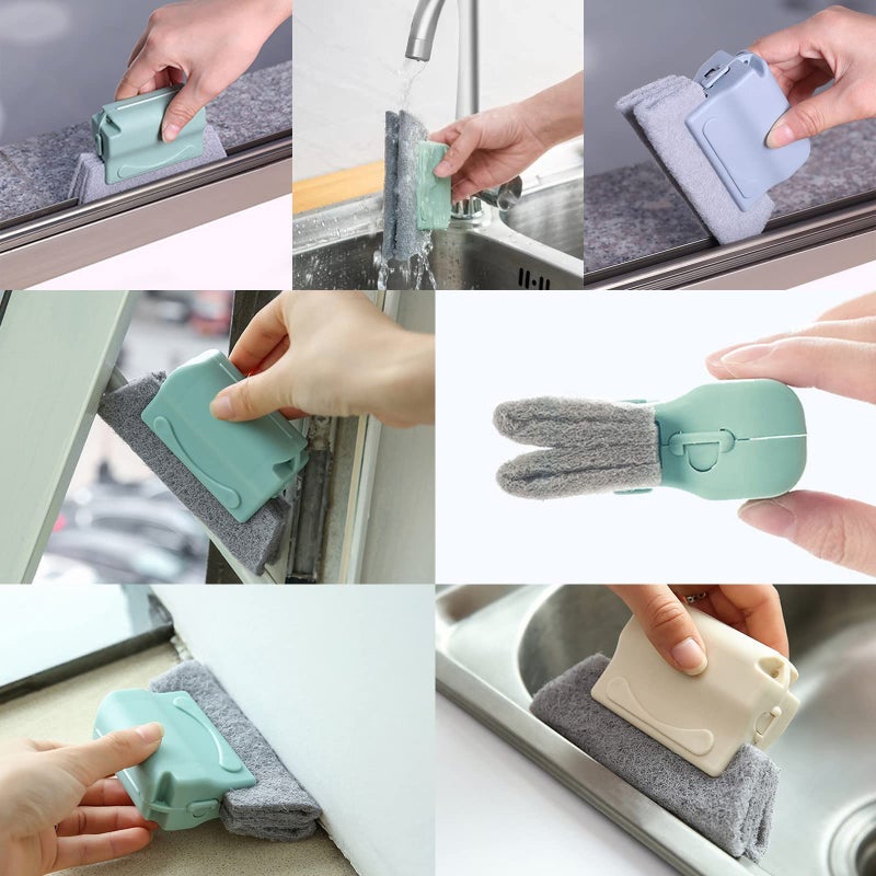 Korunb Koishu Magic Window Groove Cleaning Brush, Hand-held Window Track Cleaner Brushes Tools Set, Sliding Door Track Cleaner, Sill, Tile Lines, Shutter, Car Vents, Keyboard, Small Spaces Clean - Image 2