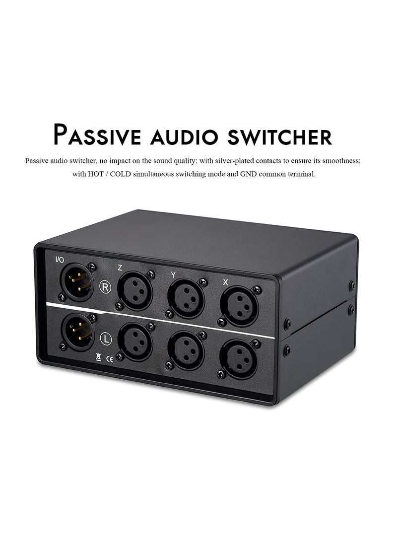 Nobsound Nobsound 3-IN-1-OUT XLR Audio Switch ; Balanced Audio Converter ; 3-Way Stereo Passive Audio Selector Switcher (MC103 Pro 3-in)  - Image 4