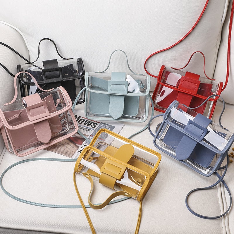 Fashion Women's Crossbody Bag Lock Clasp Small PU Handbag with Phone Pocket - Image 1