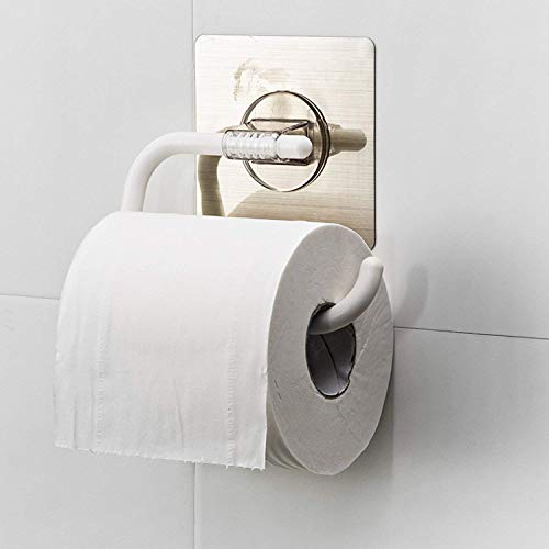 Zeinwap Magic Sticker Series Self Adhesive Plastic Towel Holder Ring, Open Half for Tissue Roll Holder for Bathroom and Kitchen-White(Pack of 1) - Image 2