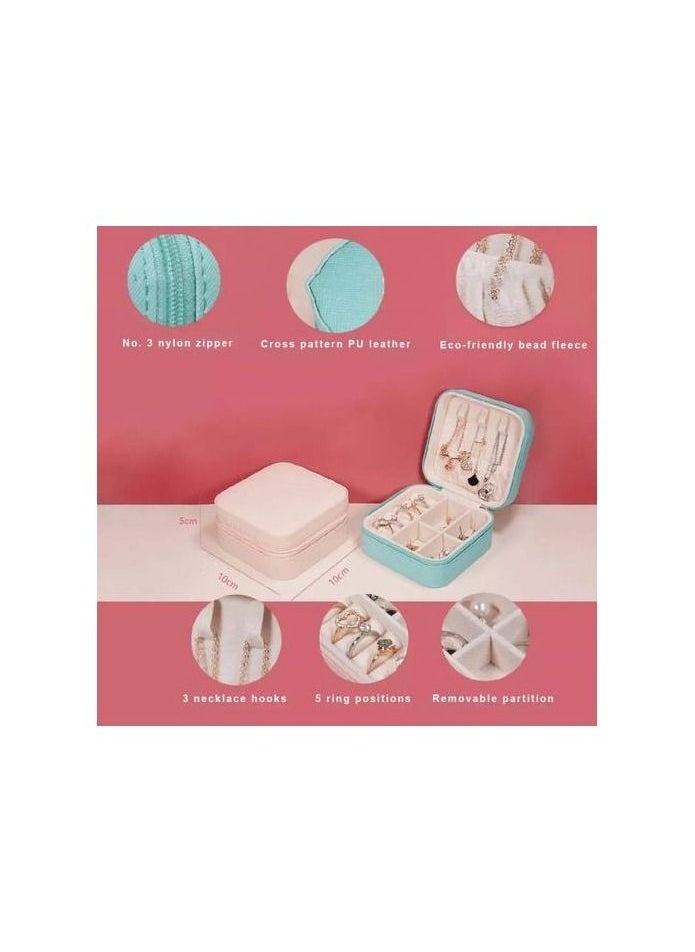 Generic - Portable Travel Jewelry Organizer Box - (Turquoise) - Image 1