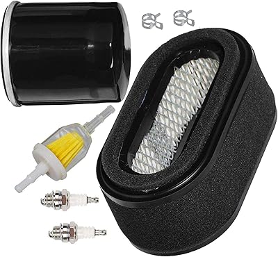 HIFROM HIFROM Air Filter Combo Oil Fuel Filter Spark Plug Tune Up Kit Compatible with Kawasaki FD440V FD501V John Deere LX172  - Image 1