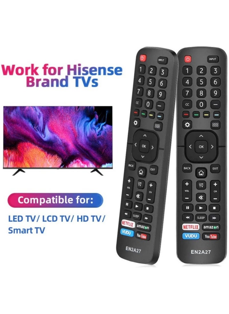 Raxoom New Replaced Remote Control EN2A27 for Hisense LED TV 55H6B 55H6B 50H7GB 50CU6000 50H5C 50H6C 50H7C 50H7GB1 50H8C 55H5C - Image 2