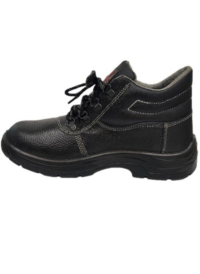 Workman - WORKMAN High Ankle Black Safety Shoes for Men Strongarm IND | Steel Toe, Anti-Slip, Puncture-Resistant Safety Shoes for Industrial Work Shoes | Double Density with PU Sole | Size-44 - Image 1