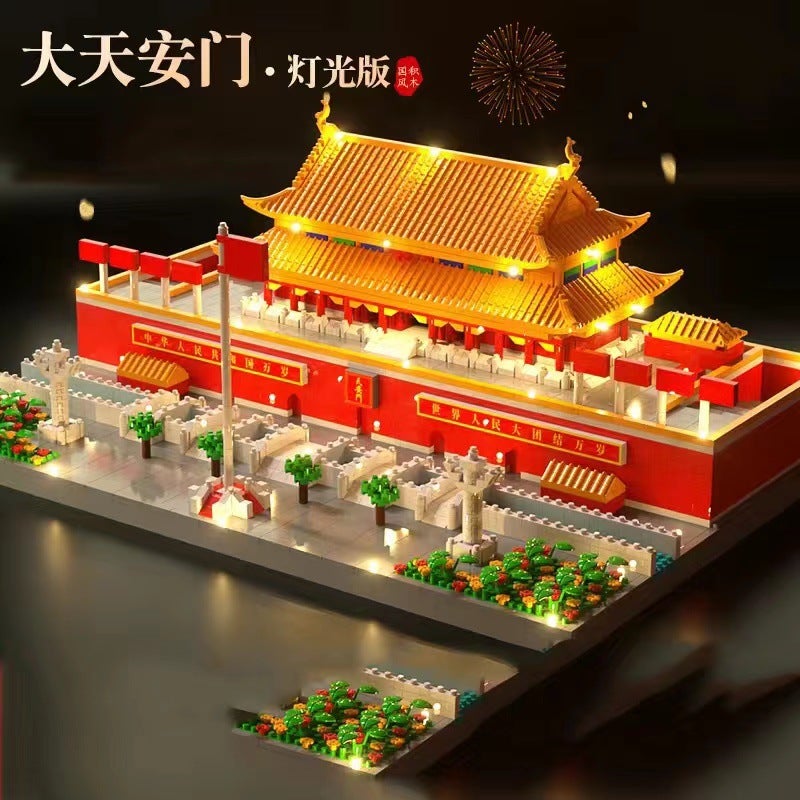 Compatible With Lego Bricks Taohuatan Ancient Architecture Tiananmen Yellow Crane Tower Guanghan Palace Micro-Particle Assembled Toys - Image 4