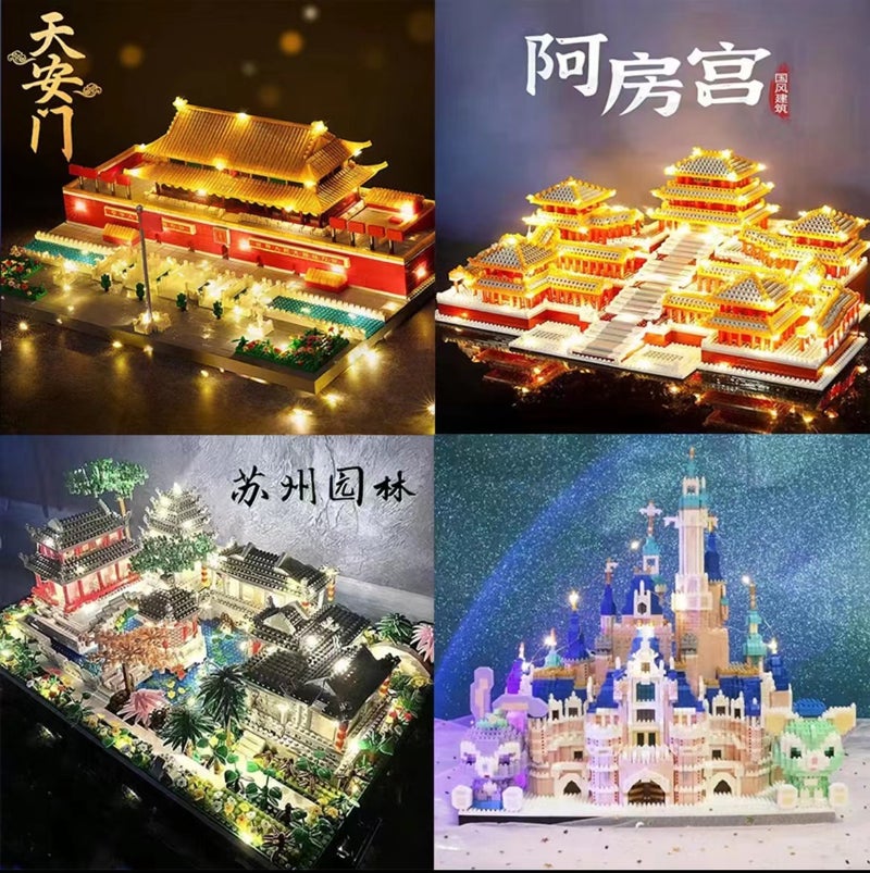 Compatible With Lego Bricks Taohuatan Ancient Architecture Tiananmen Yellow Crane Tower Guanghan Palace Micro-Particle Assembled Toys - Image 2