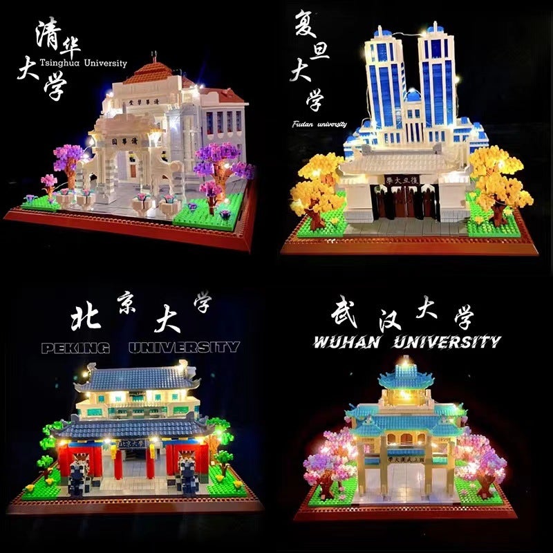 Compatible With Lego Bricks Taohuatan Ancient Architecture Tiananmen Yellow Crane Tower Guanghan Palace Micro-Particle Assembled Toys - Image 3