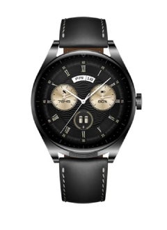 PROMASS Replacement Genuine Leather Watch Strap For Huawei Watch Buds Black  - Image 4