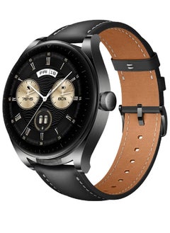 PROMASS Replacement Genuine Leather Watch Strap For Huawei Watch Buds Black  - Image 1