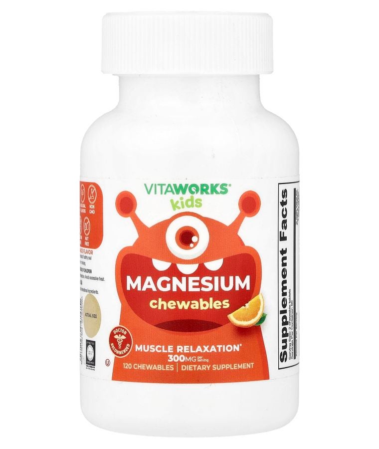 Kids Magnesium Chewables Orange 120 Chewables (150 mg per Chewable)