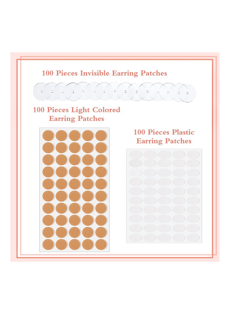 Zikra 300 PCS Mixed Invisible Earring Support Patches, Waterproof Silicone Lifters for Heavy Earrings, White Earlobe Stabilizers, Comfortable and Discreet Earring Support Pads. - Image 3