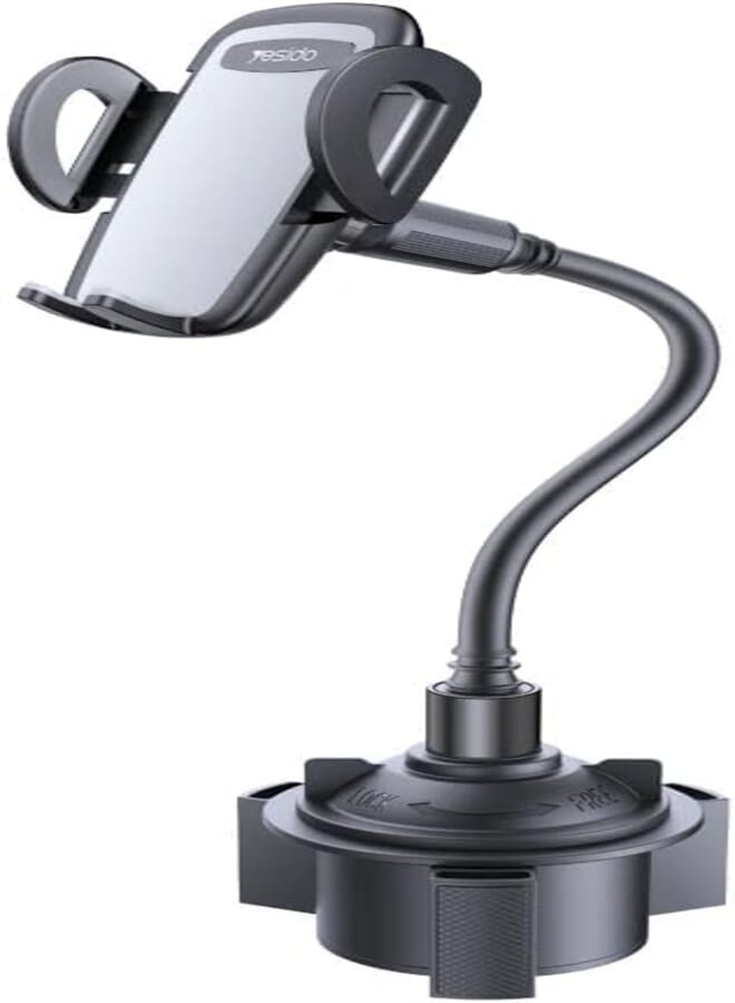 Next Next Store Cup Mount Car Phone Holder - Long Arm Flexibility, 360 Degree Rotation, Secure Mount, One-Handed Use, Easy Installation, Compatible with All Smartphones, Quality Assured
