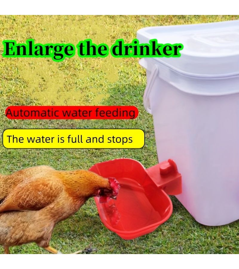 Automatic Water Dispenser For Chickens Poultry Ducks Geese 2 Drinking Fountains Large Capacity Water Bowl For Chicks Ducklings Cats Dogs Small Pets - Image 2