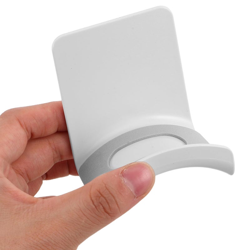 White No Drill Wall Hooks 2 Pack Space Saving Wall Mounted Hangers For Kitchen Bathroom - Image 5
