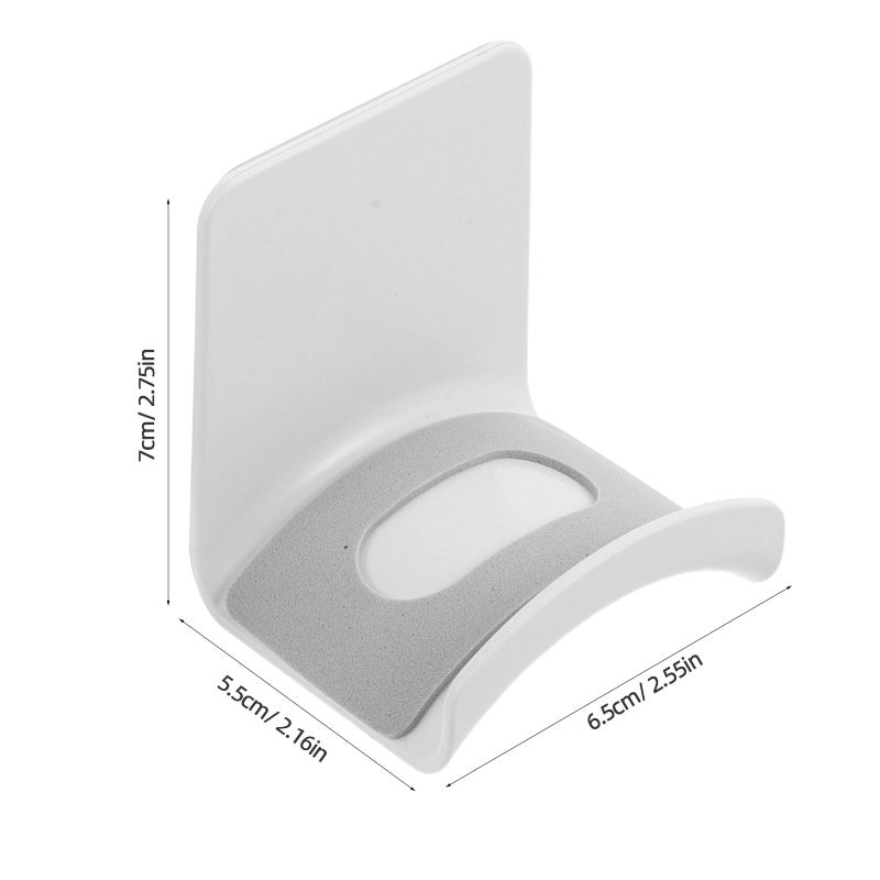 White No Drill Wall Hooks 2 Pack Space Saving Wall Mounted Hangers For Kitchen Bathroom - Image 3