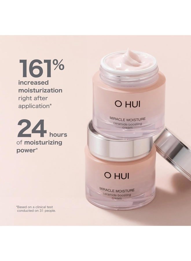 O HUI Miracle Moisture Ceramide Boosting Cream | 24hrs Moisturizing Power | Korean Skin Care | Moisturizer Face Cream | Daily Cream | Ceramides, Glycerin, Shea Butter | Glass Skin | All Skin Types - Image 2