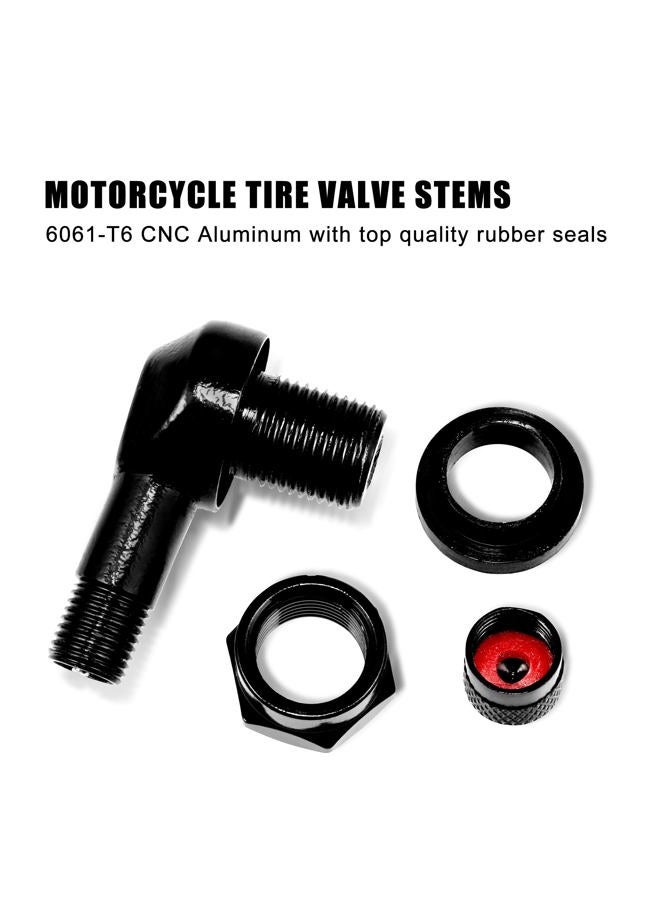 VOFONO Black 90 Degree CNC Motorcycle Tire Valve Stems Install Diameter 10-11.3mm for Harley Davidson, BMW, Honda, Kawasaki, Suzuki, Yamaha and Triumph Bike - Image 3