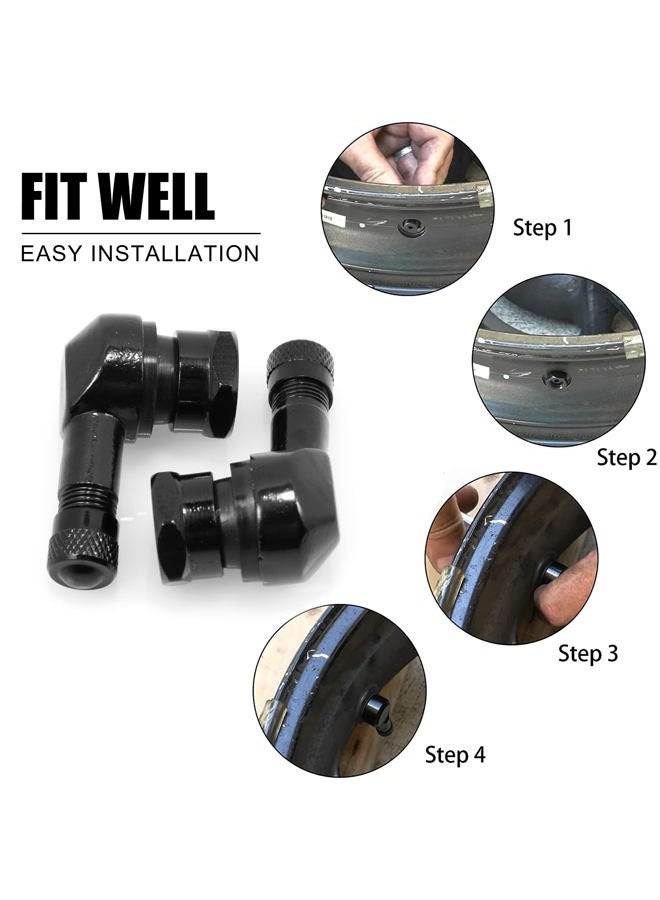 VOFONO Black 90 Degree CNC Motorcycle Tire Valve Stems Install Diameter 10-11.3mm for Harley Davidson, BMW, Honda, Kawasaki, Suzuki, Yamaha and Triumph Bike - Image 5