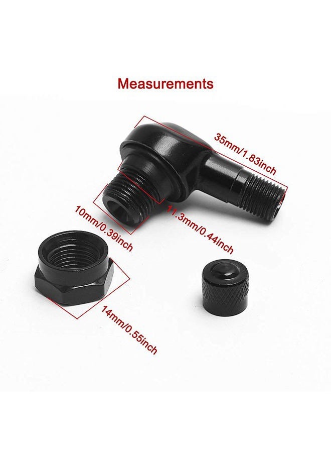 VOFONO Black 90 Degree CNC Motorcycle Tire Valve Stems Install Diameter 10-11.3mm for Harley Davidson, BMW, Honda, Kawasaki, Suzuki, Yamaha and Triumph Bike - Image 2