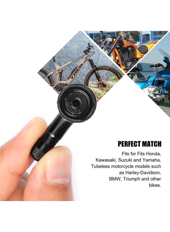 VOFONO Black 90 Degree CNC Motorcycle Tire Valve Stems Install Diameter 10-11.3mm for Harley Davidson, BMW, Honda, Kawasaki, Suzuki, Yamaha and Triumph Bike - Image 4