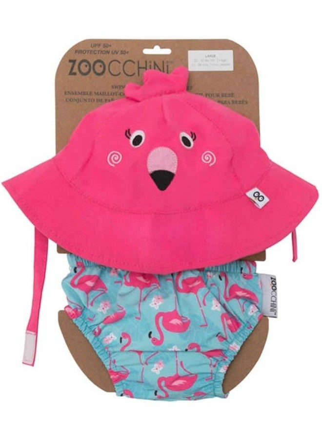 ZOOCCHINI Pink Flamingo Beanie Hat 3-6 Months - Image 1