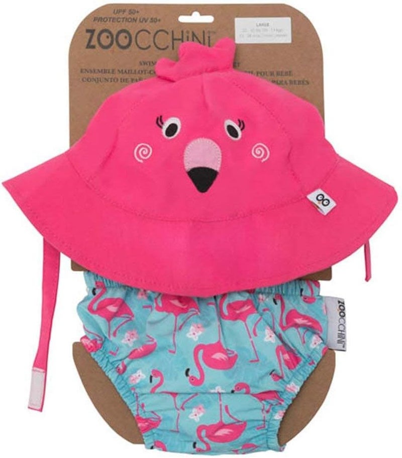 Zoocchini Pink Flamingo Beanie Hat 3-6 Months - Image 1