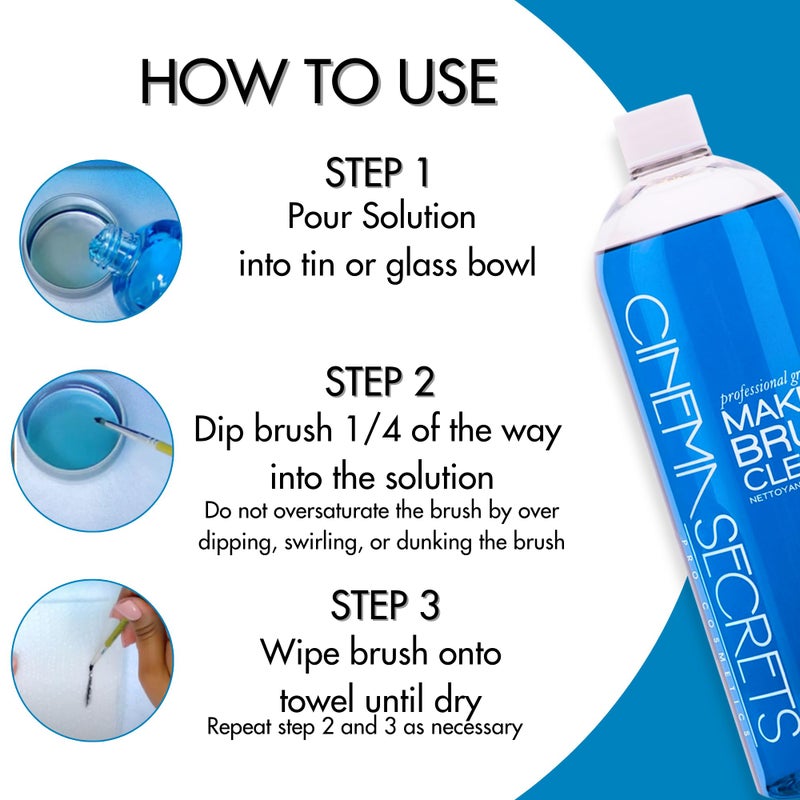 Cinema Secrets منظف فرش المكياج الاحترافي من سينما سيكريتس، 32 أونصة سائلة، فانيلا - Image 3