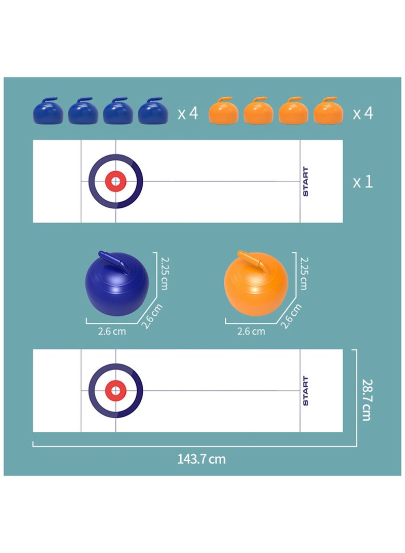 Equipment Curling Game-Tabletop Games for Adults,Kids & Families-4 Ft x 1 Ft Mat for Indoor-Ages 6 & Up - Image 5
