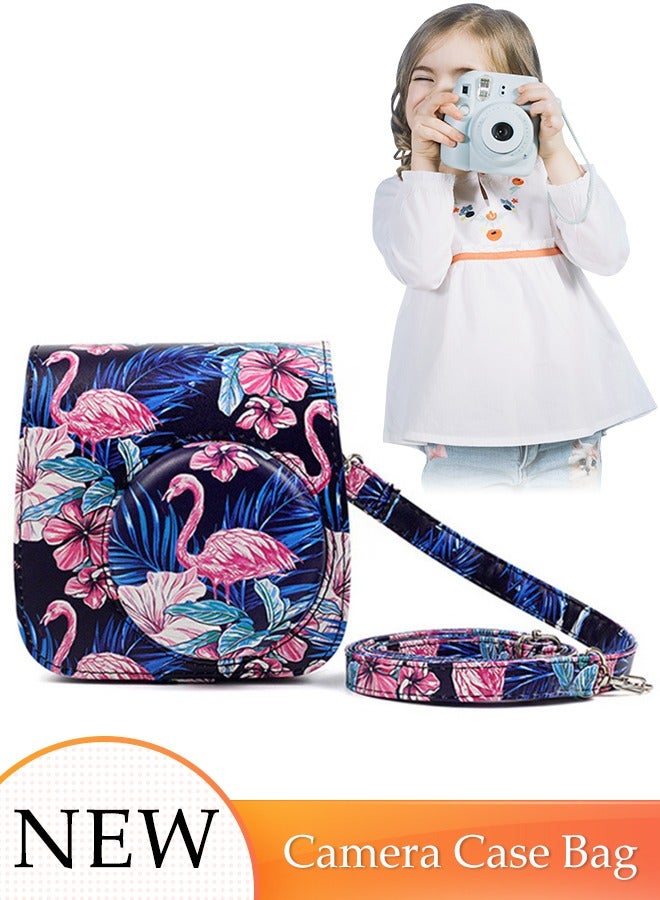 Instant Mini 8/8+/9 Protective Case Travel Camera Protective All-in-one Bag PU Leather Cover with Pocket and Removable&Adjustable Strap  - Image 1