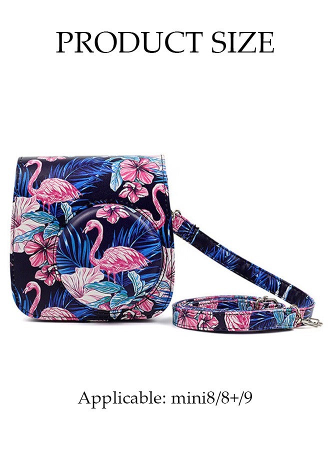 Instant Mini 8/8+/9 Protective Case Travel Camera Protective All-in-one Bag PU Leather Cover with Pocket and Removable&Adjustable Strap  - Image 2