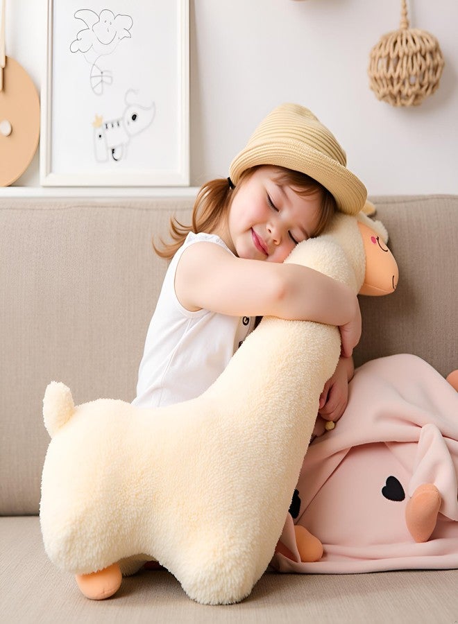 Ryttir Snuggly Smile Llama Stuffed Animal Body Pillow - 29.5" Alpaca Plush with Rosy Cheeks & Cozy Fluff, Snuggly Llama Bean Bed Companion, Ultimate Cuddle Stuffie for Girls and Teens - Image 2