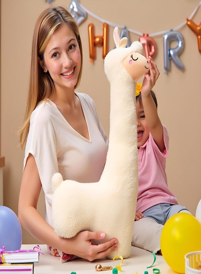 Ryttir Snuggly Smile Llama Stuffed Animal Body Pillow - 29.5" Alpaca Plush with Rosy Cheeks & Cozy Fluff, Snuggly Llama Bean Bed Companion, Ultimate Cuddle Stuffie for Girls and Teens - Image 5